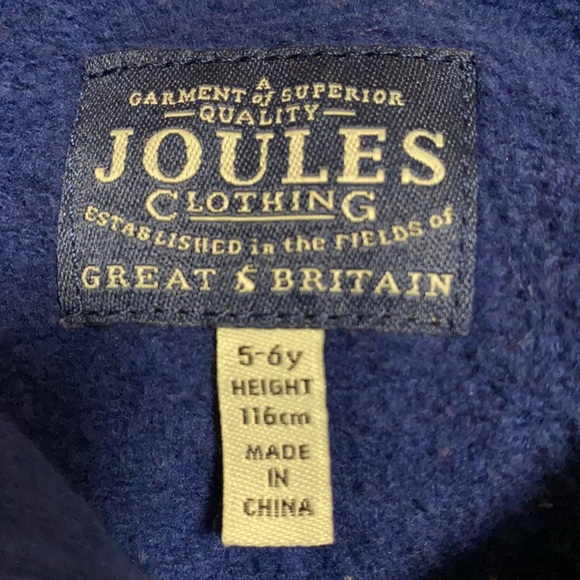 Joules Clothing Half-Zip Kids Sweatshirt Sz 5/6y - Picture 5 of 7